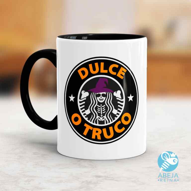 Taza personalizada Dulce o Truco 02 Abeja Reina Perú