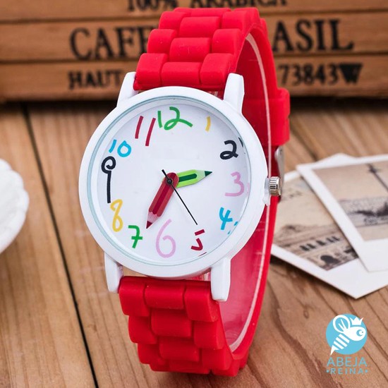 reloj-lapiz-color-rojo