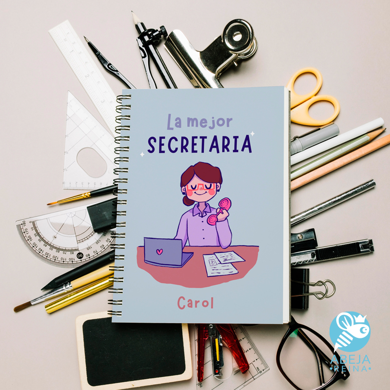 Cuaderno personalizado 'la mejor secretaria' - Abeja Reina Perú