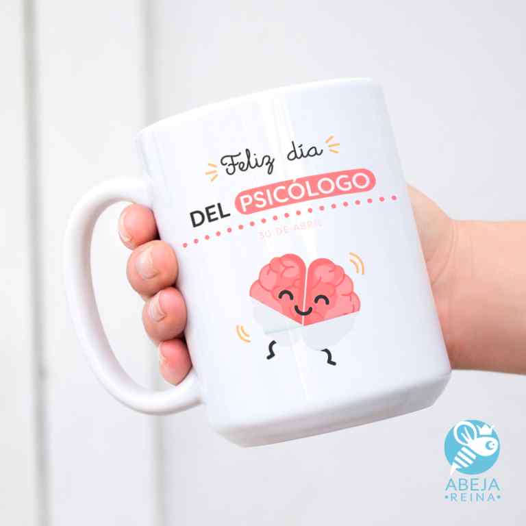 Taza Feliz D A Del Psic Logo Abeja Reina Per