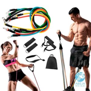 Banda elástica de resistencia tubular crossfit 11 pcs