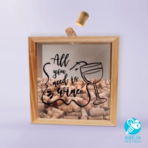 Alcancía para corcho 'All you need is wine'