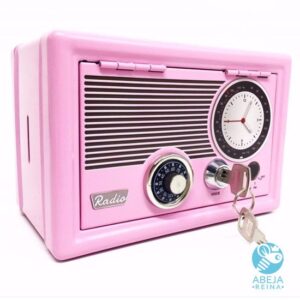 Alcancía radio vintage rosado