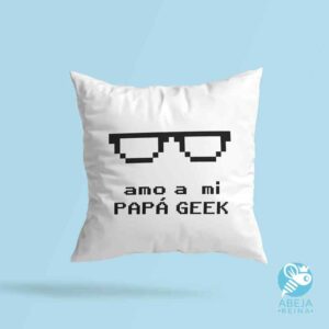 Cojín 'amo a mi papá geek'