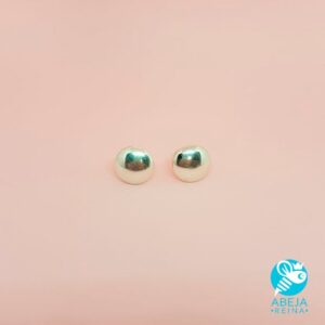 Arete de plata 950 botón