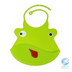 Babero de silicona rana