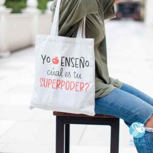 Bolso Yo enseño. ¿Cuál es tu superpoder?