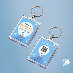 Llavero QR de vacunación personalizado 01