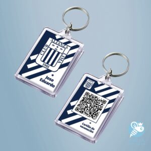 Llavero QR de vacunación Alianza Lima personalizado