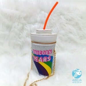 Bolso en forma de vaso unicornio