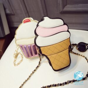 Bolso en forma de cupcake y helado