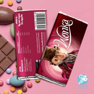 Chocolate etiqueta tipo Wonka