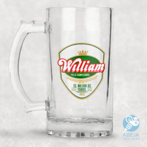 Chopp cervecero cristal personalizado