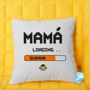 Cojín personalizado mamá en proceso