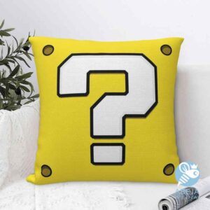 Cojín bloque signo de interrogación Mario Bros