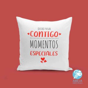 Cojín 'Quiero pasar contigo momentos especiales'