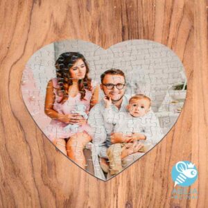 Rompecabezas personalizado en forma de corazón
