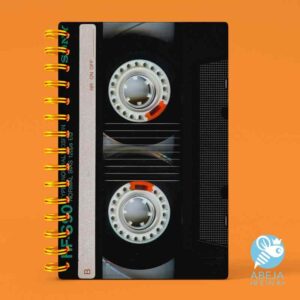 Cuaderno diseño cassette vintage