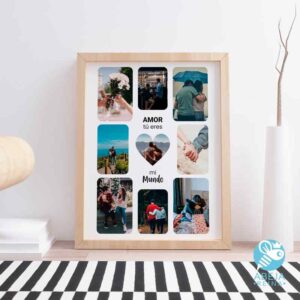 Cuadro collage personalizado 'Mi mundo'