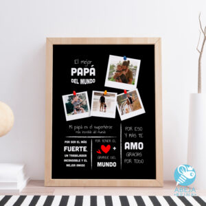 Cuadro personalizado 'El mejor papá del mundo'