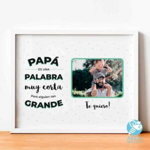 Cuadro personalizado 'Papá es una palabra muy corta para alguien tan grande'