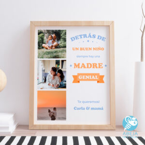 Cuadro personalizado 'Detrás de un buen niño siempre hay una madre genial'