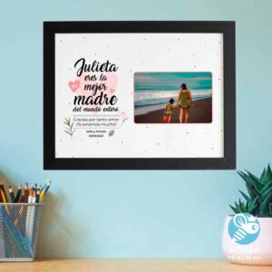 Cuadro personalizado la mejor madre del mundo entero