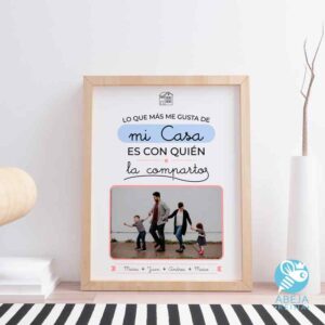 Cuadro personalizado 'Lo que más me gusta de mi casa es con quién lo comparto'