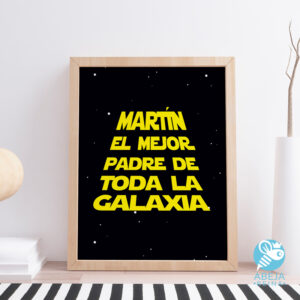 Cuadro personalizado 'El mejor padre de toda la galaxia'