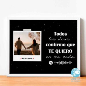 Cuadro personalizado 'Todos los días confirmo que te quiero en mi vida'