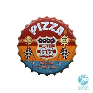 Chapa decorativa de metal Pizza