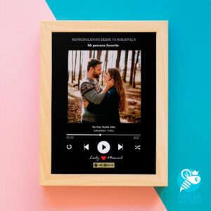 Cuadro personalizado spotify con fondo color