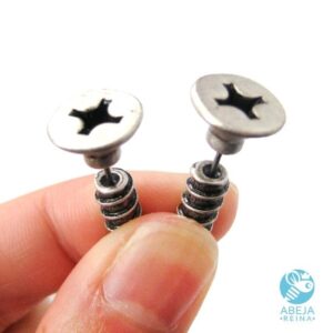 Aretes diseño tornillo