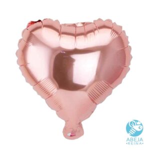 Globo metálico en forma de corazón