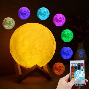 Lámpara luna con control remoto 16 colores