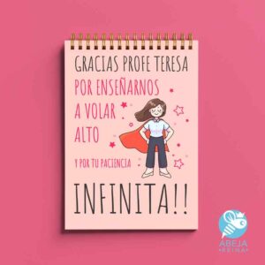 Block 'Gracias profe por enseñarnos a volar alto y por la paciencia infinita'