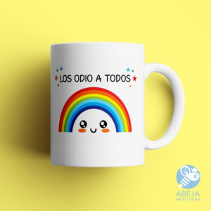 Taza diseño los odio a todos