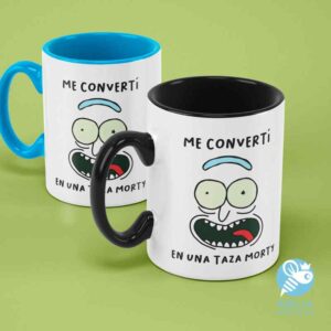 Taza 'Me convertí en una taza Morty'