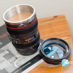 Mug lente de cámara
