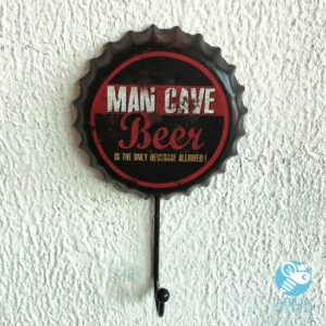 Perchero vintagre Chapa Man Cave Beer
