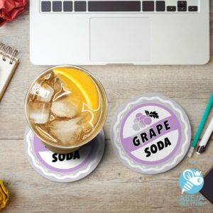 Set 4 posavasos Pin Grape Soda