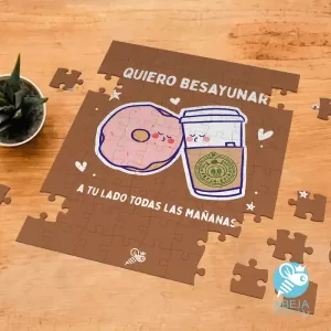Rompecabezas 'Quiero besayunar a tu lado todas las mañanas'
