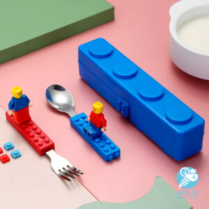 Set de cubiertos lego con estuche