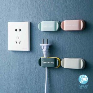 Organizador de cables clips soporte de enchufe 4 piezas