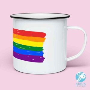 Taza enamel bandera LGBT