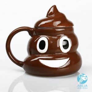 Taza en forma de caquita de whatsapp