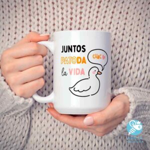 Taza 'juntos patoda la vida'