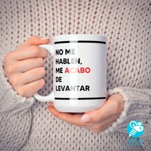 Taza 'No me hablen, me acabo de levantar'