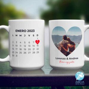 Taza personalizada calendario