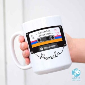Taza personalizada cassette